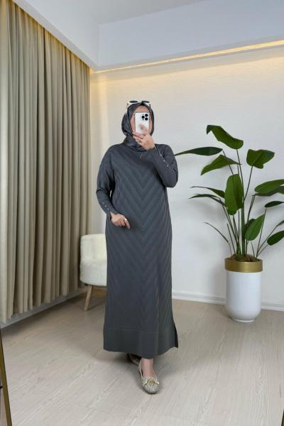 Adal Merserize Elbise Gri