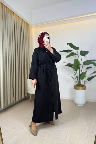 Ahi Gömlek Elbise Siyah