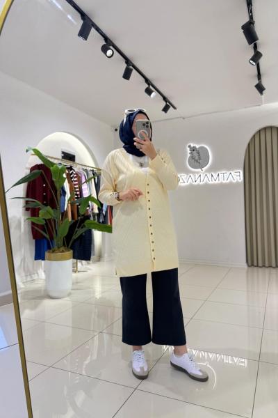 Alin Merseriza Hırka Krem