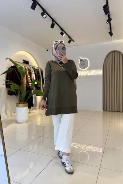 Alya Merserize Tunik Haki