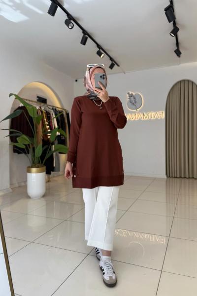 Alya Merserize Tunik Acı Kahve