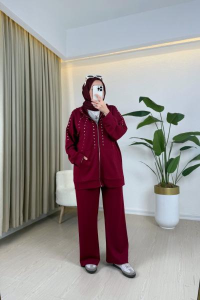 Anya Çıtçıtlı Oysho Takım Bordo