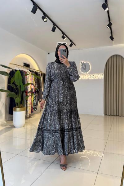 Arizan Tesettür Elbise Siyah