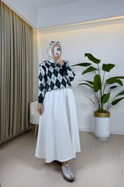 Baklava Desen Kazak Yeşil