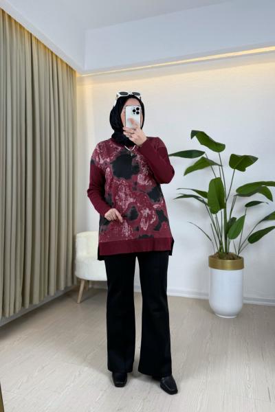 Batik Desen Bluz Bordo