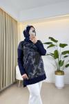 Batik Desen Bluz Lacivert