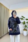 Batik Desen Bluz Lacivert