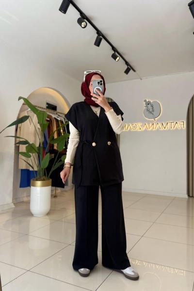 Berra Yelekli Takım Siyah