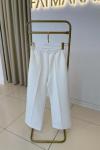 Bilek Boy Scuba Pantalon Beyaz