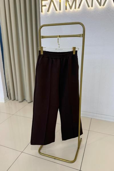 Bilek Boy Scuba Pantalon Acı Kahve