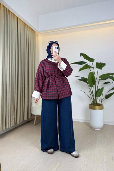 Bol Paça Kot Pantolon Lacivert