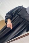 Carla Tesettür Elbise Siyah