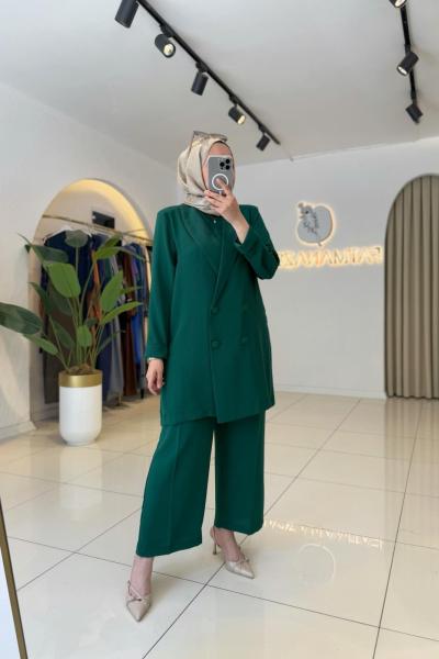 Ceket Tulum Takım Zümrüt