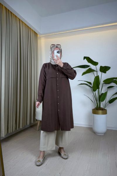 Diva Gömlek Kahverengi