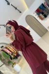 Doha Pantalonlu Takım Bordo
