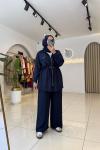 Doha Pantalonlu Takım Lacivert