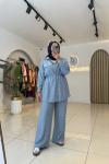 Doha Pantalonlu Takım Mavi