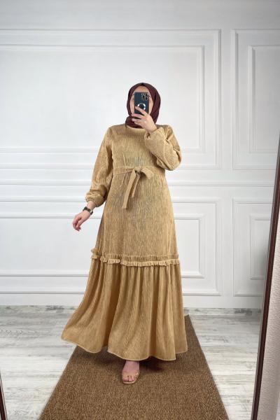 Dore Tesettür Elbise Altın