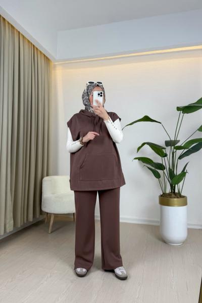 Duru Oysho Takım Kahverengi