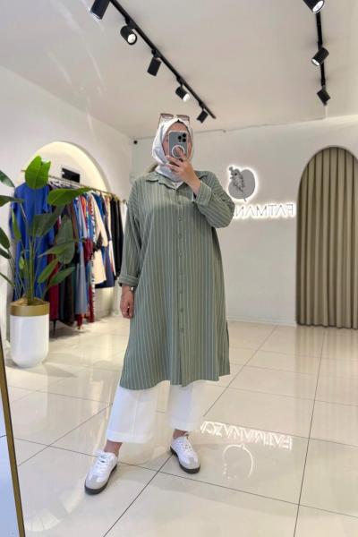 Eflin Uzun Gömlek Haki