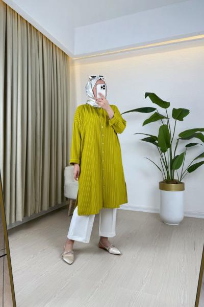 Eflin Uzun Gömlek Olive