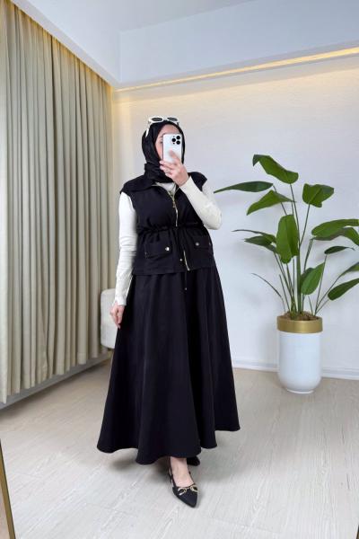 Elfida Yelekli Takım Siyah