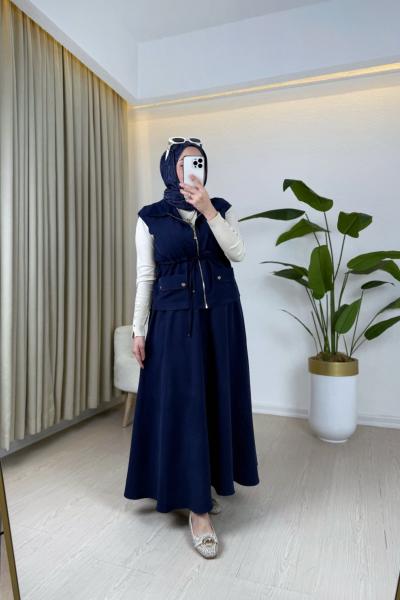 Elfida Yelekli Takım Lacivert