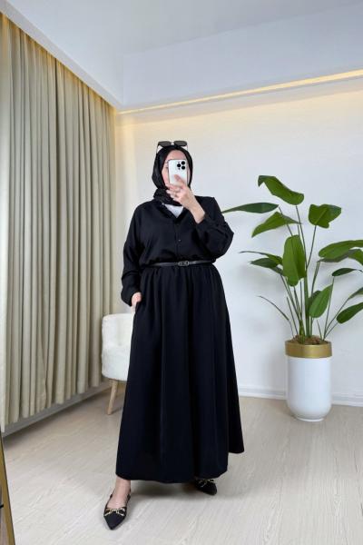 Etek Görünümlü Pantolon Siyah