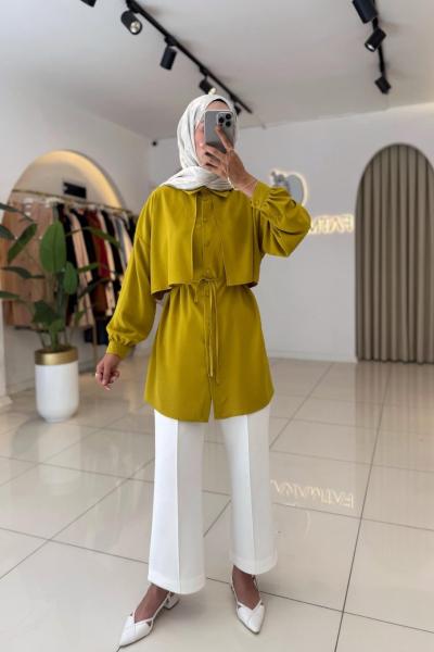 Evin Gömlek Yağ Yeşili