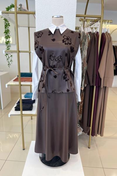 Fushya İkili Derili Takım Acı Kahve