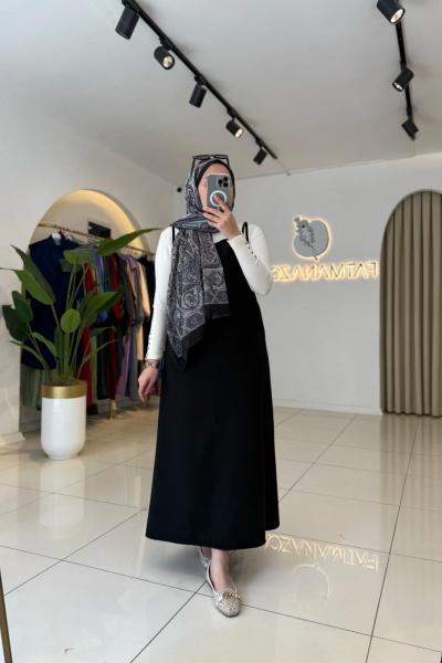 İp Askılı Jile Siyah