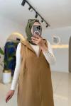 Kapitone Mevsimlik Kap Camel