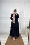 Karen Tesettür Elbise Siyah
