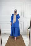 Karen Tesettür Elbise Mavi