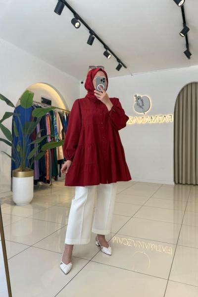 Kat Kat Gömlek Bordo