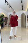 Kısa Kimono Bordo