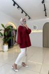 Kısa Kimono Bordo