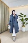 Kot Trench Mavi