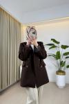 Leydia Blazer Ceket Acı Kahve