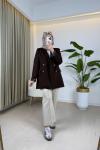 Leydia Blazer Ceket Acı Kahve