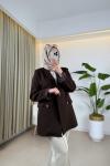 Leydia Blazer Ceket Acı Kahve