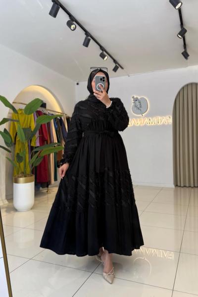 Maria Tesettür Elbise Siyah