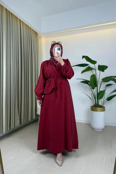 Mes Elbise Bordo