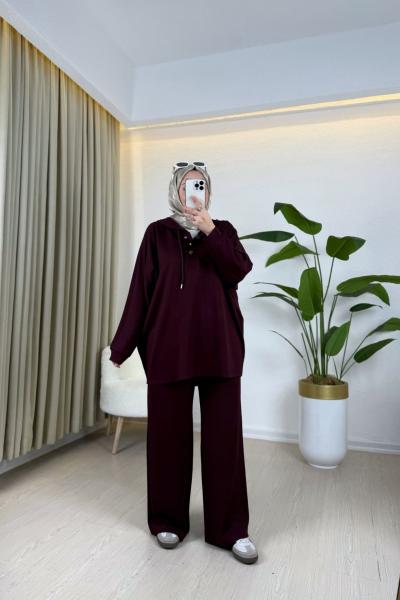 Mihra Oysho Takım Bordo