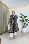 Mine Desenli Kimono Kahverengi