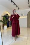 Modal Bağlamalı Takım Bordo