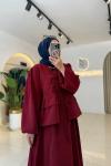 Modal Bağlamalı Takım Bordo