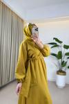 Öykü Elbise Hardal Sarısı