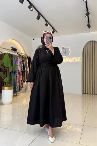 Parla Tesettür Elbise Siyah