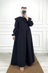 Pelerin Tesettür Elbise Siyah